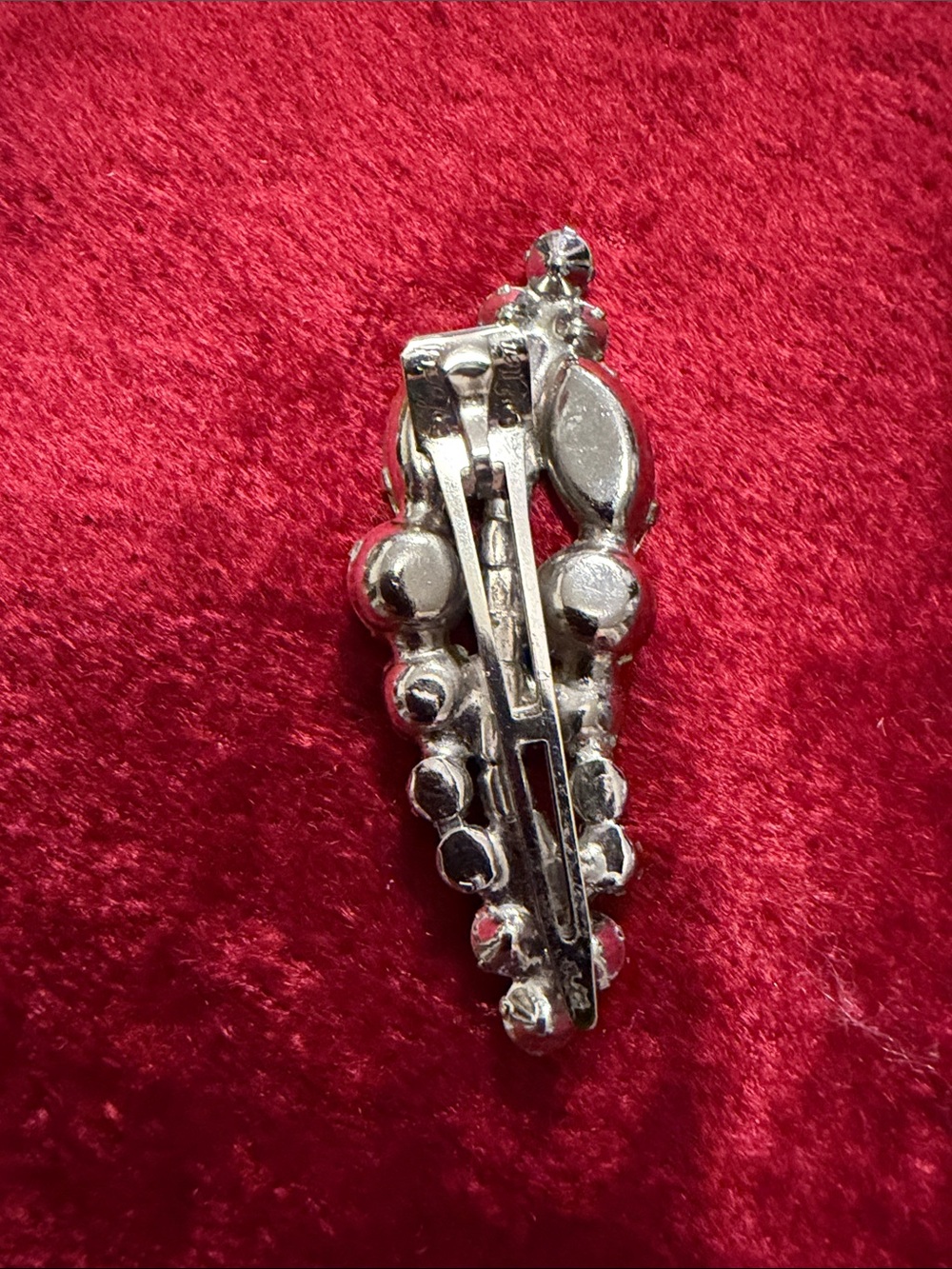 Vintage-Inspired Crystal hair clip in Clear rhinestones great condition - Picture 2 of 3